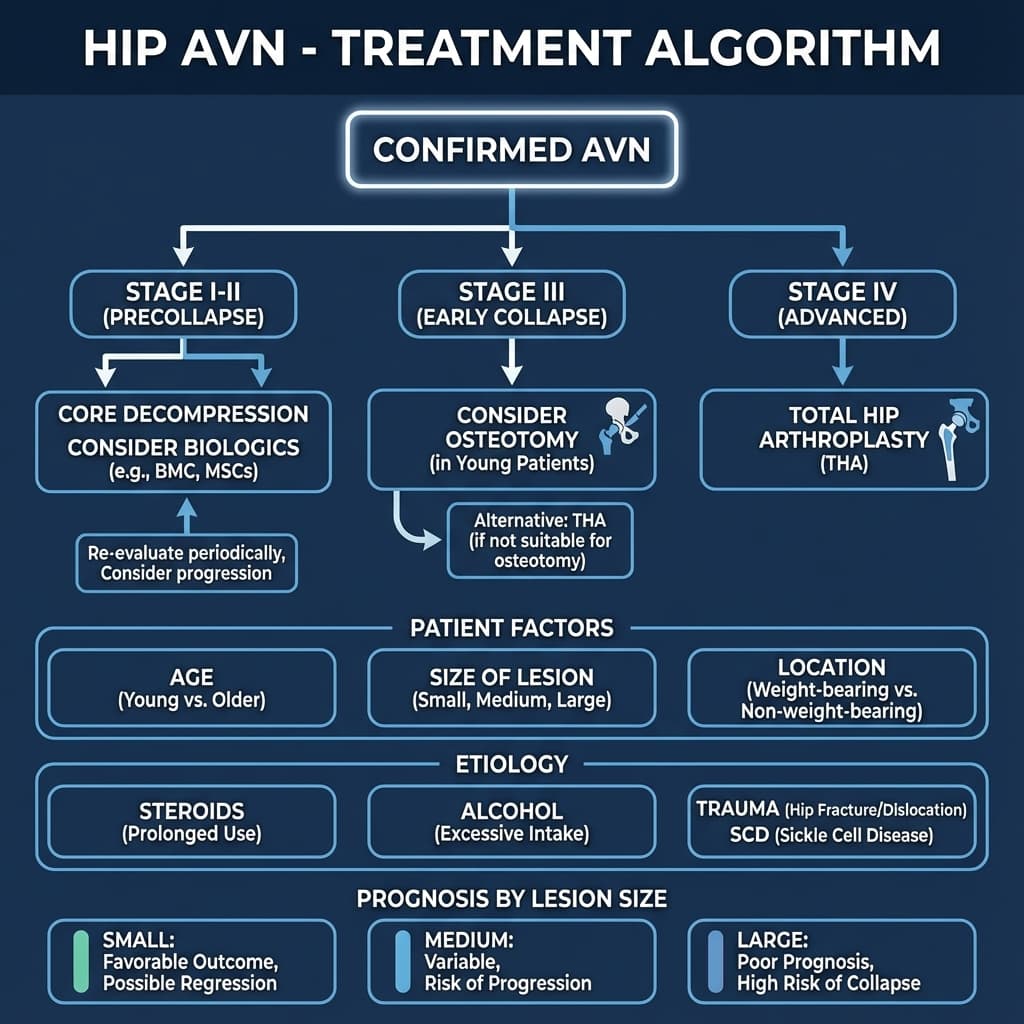 Hip AVN Treatment Algorithm
