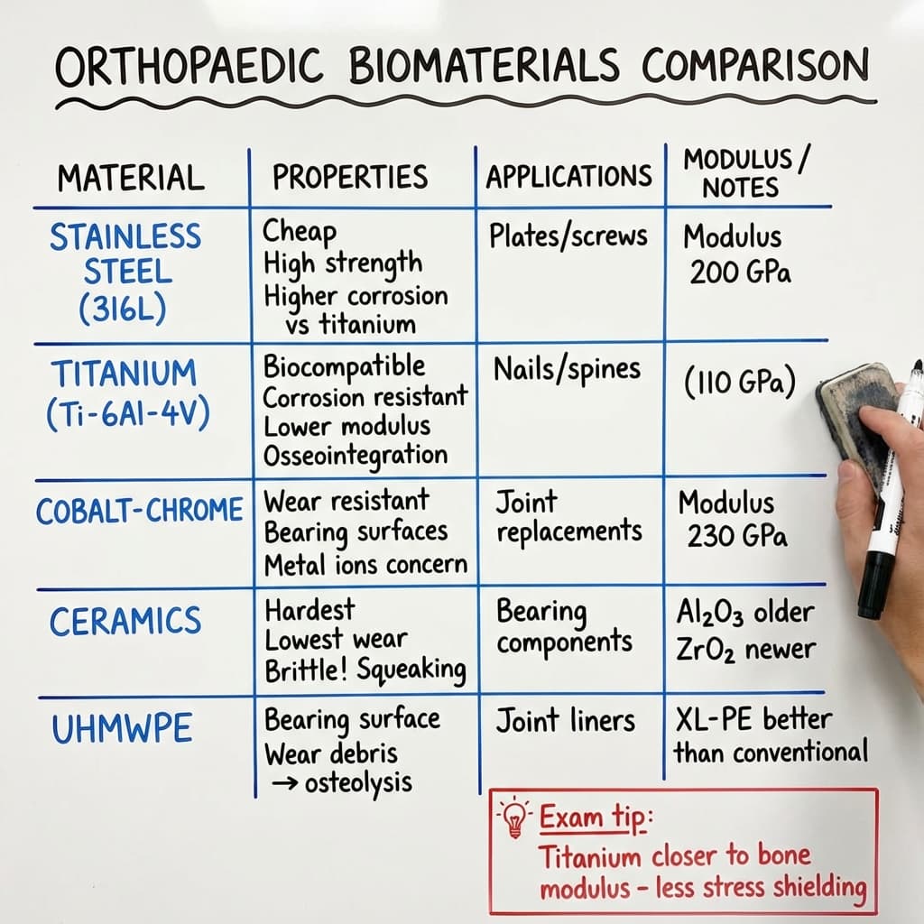 Orthopaedic Biomaterials Comparison