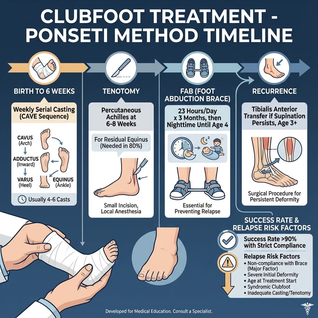 Clubfoot Ponseti Method Timeline