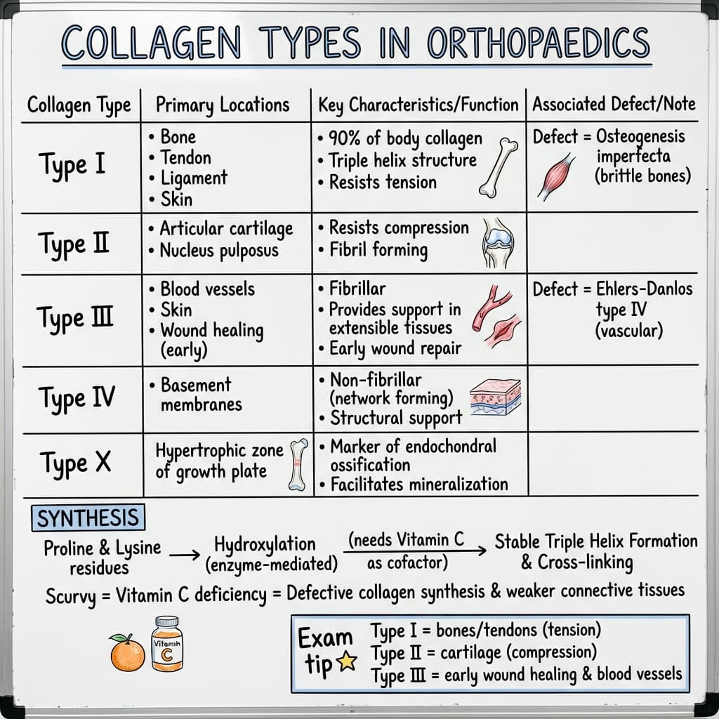 Collagen Types in Orthopaedics