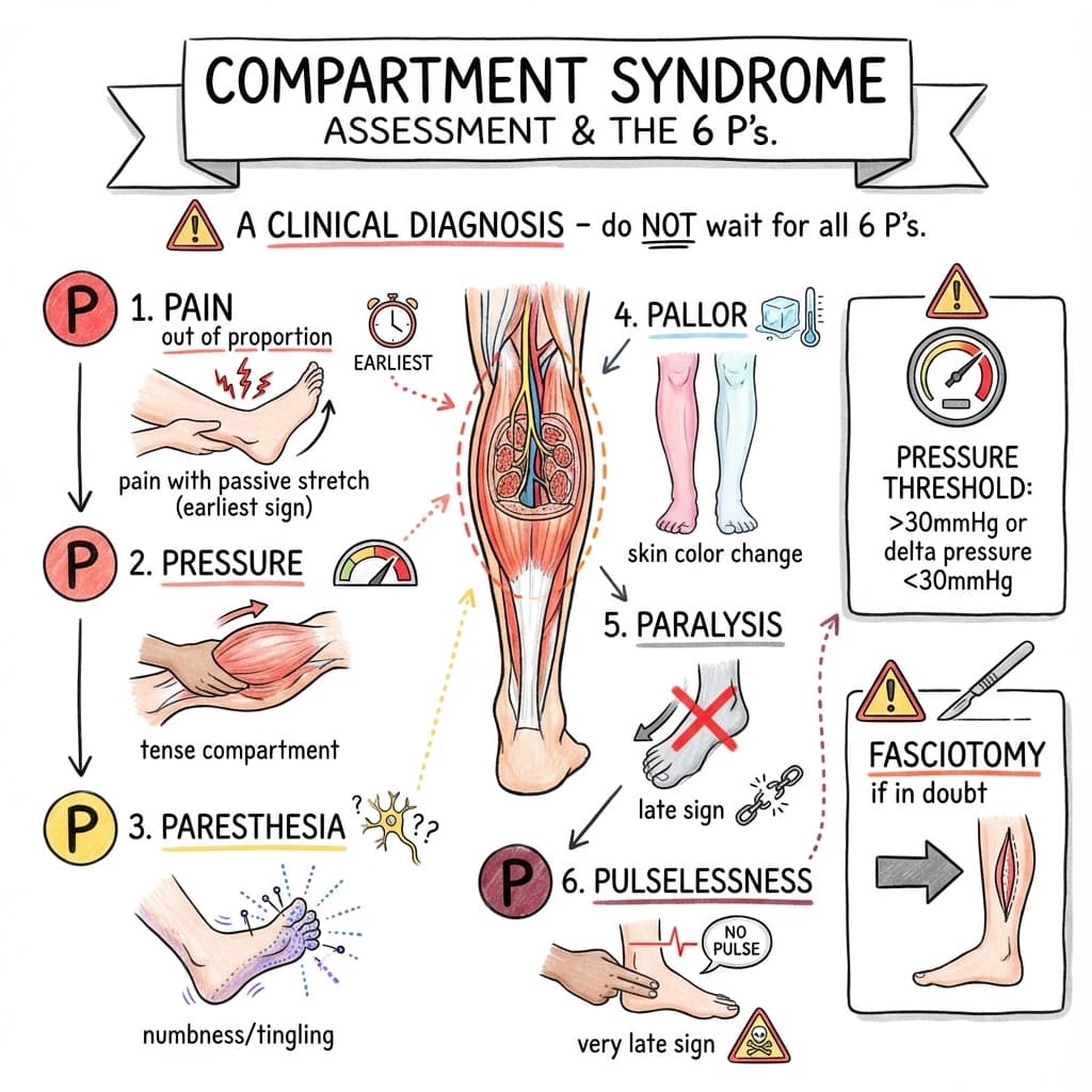 Compartment Syndrome 6 P's