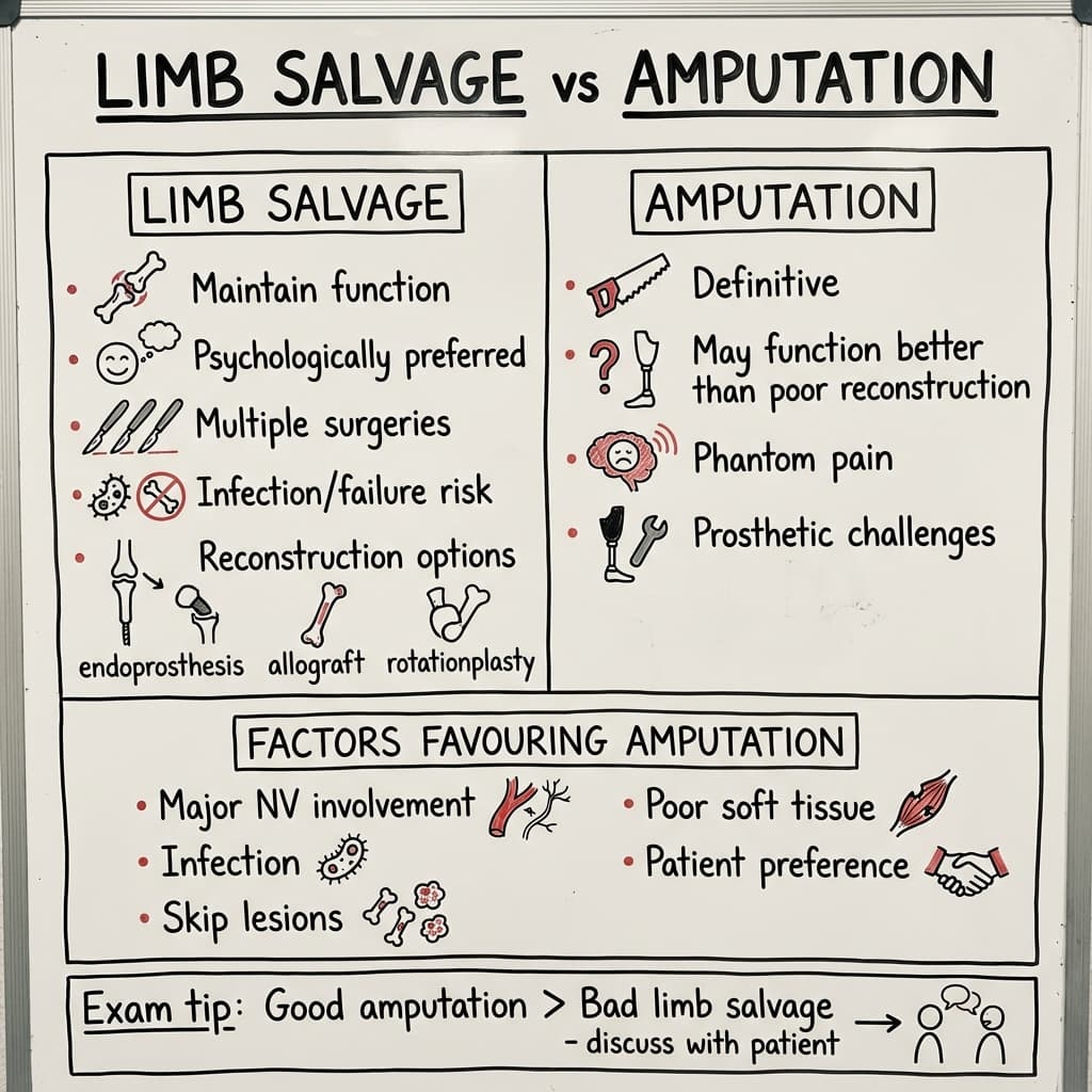 Limb Salvage vs Amputation