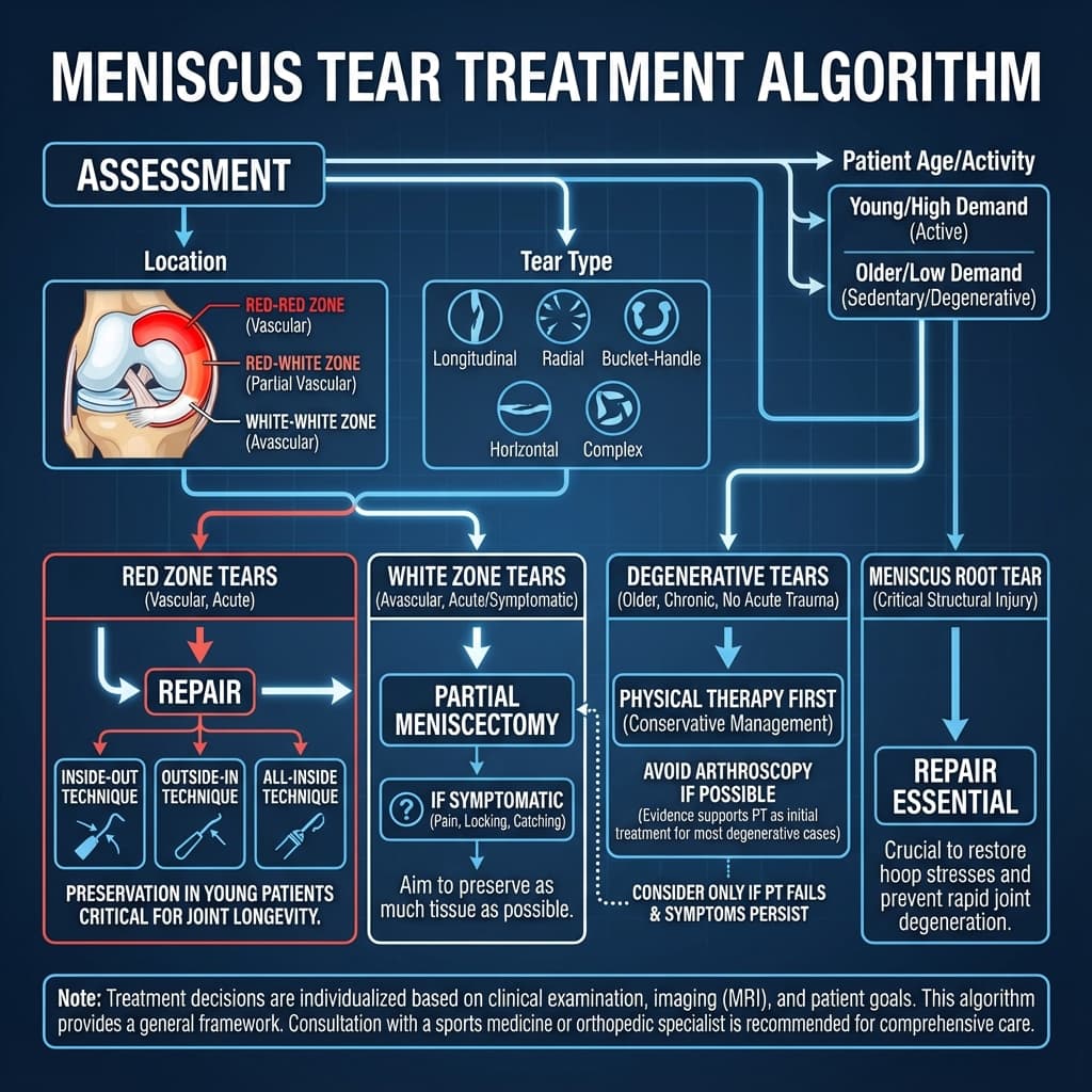 Meniscus Tear Treatment Algorithm