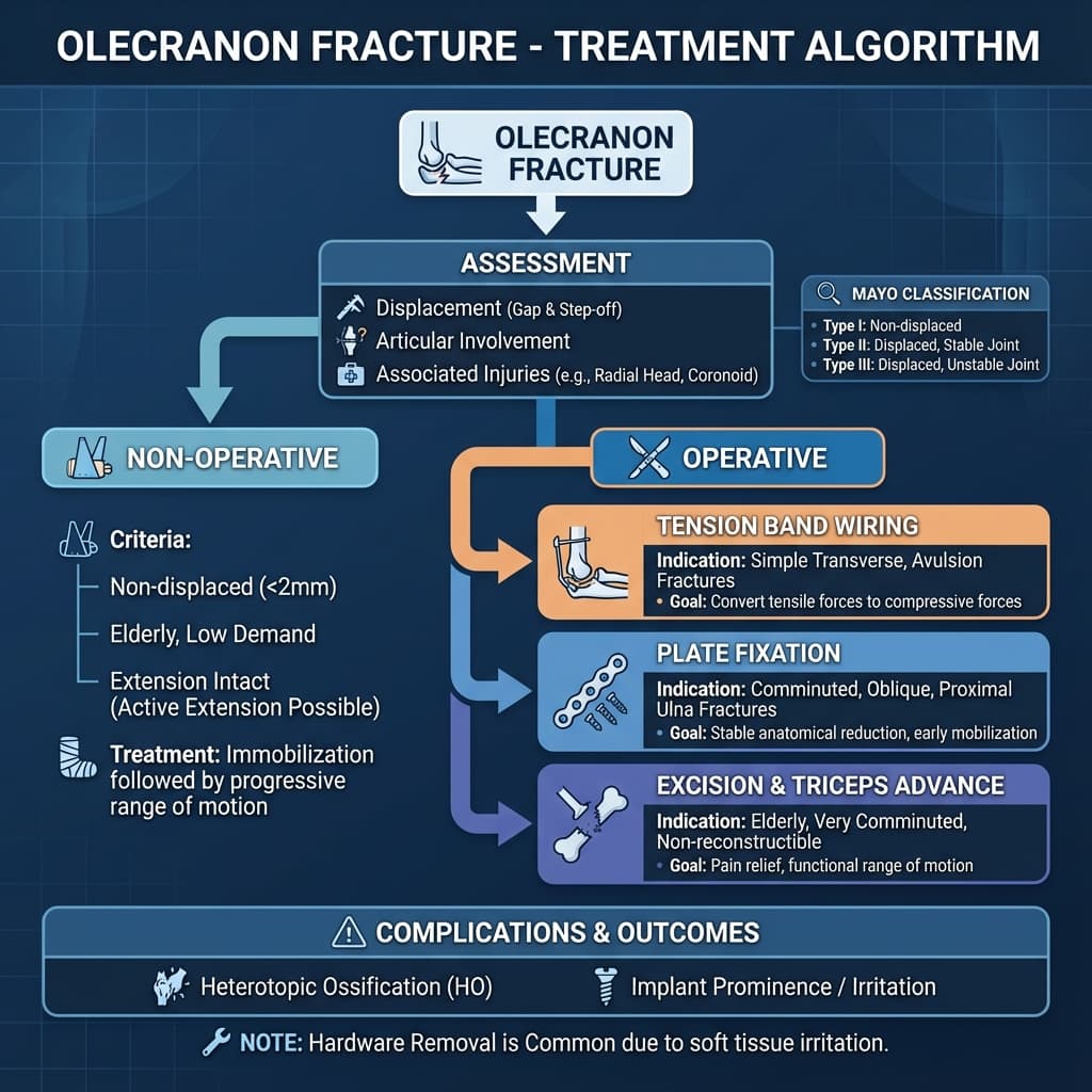 Olecranon Fracture Treatment Algorithm