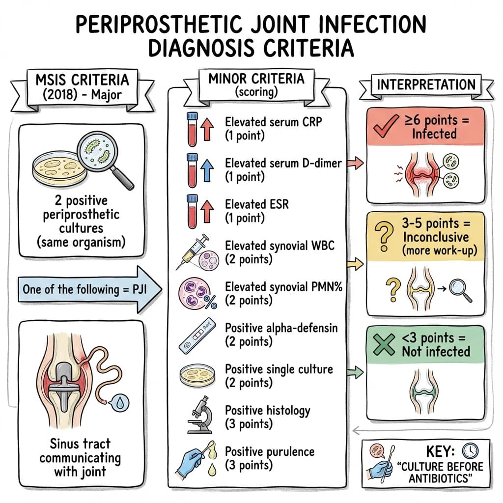 PJI Diagnosis (MSIS Criteria)