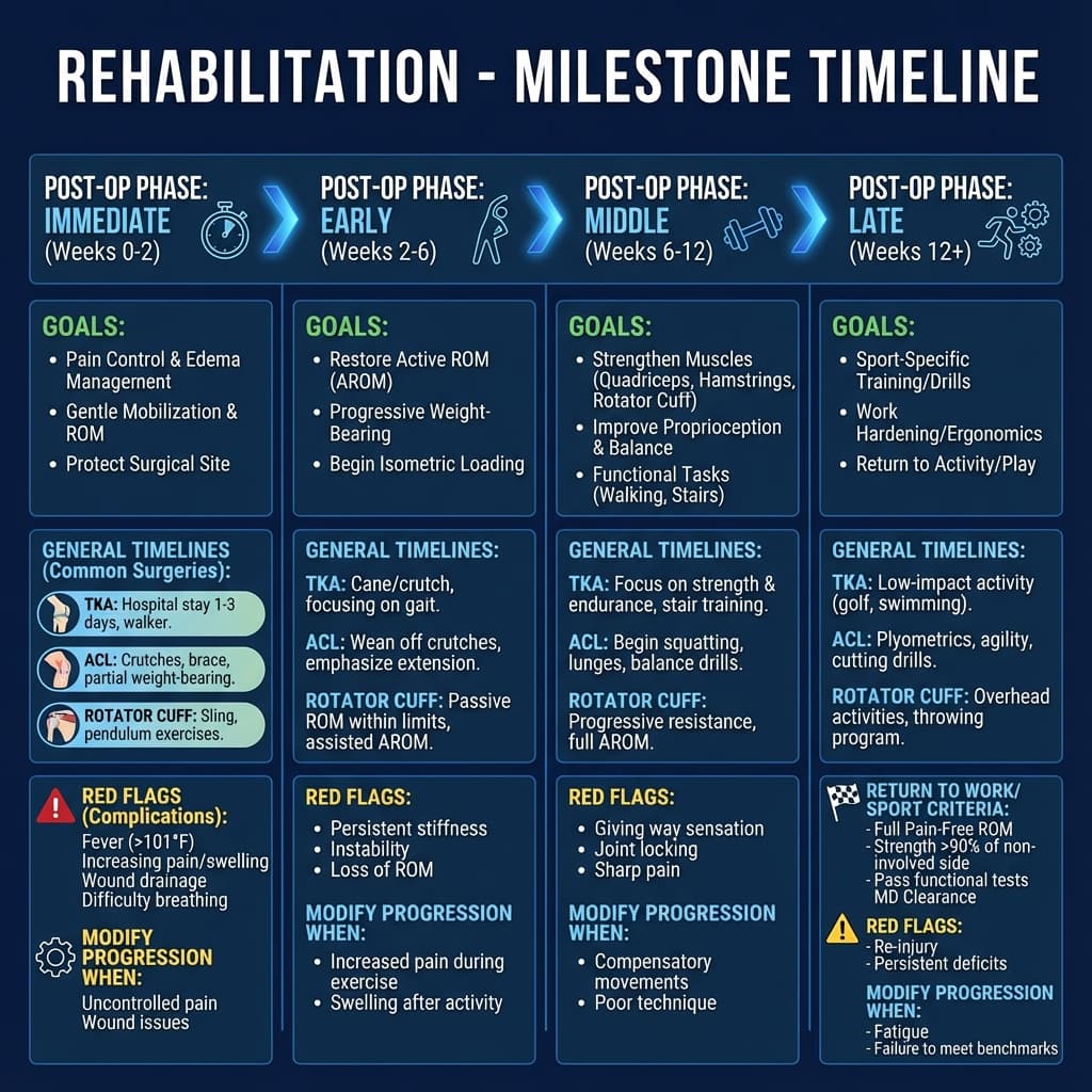 Rehabilitation Milestone Timeline