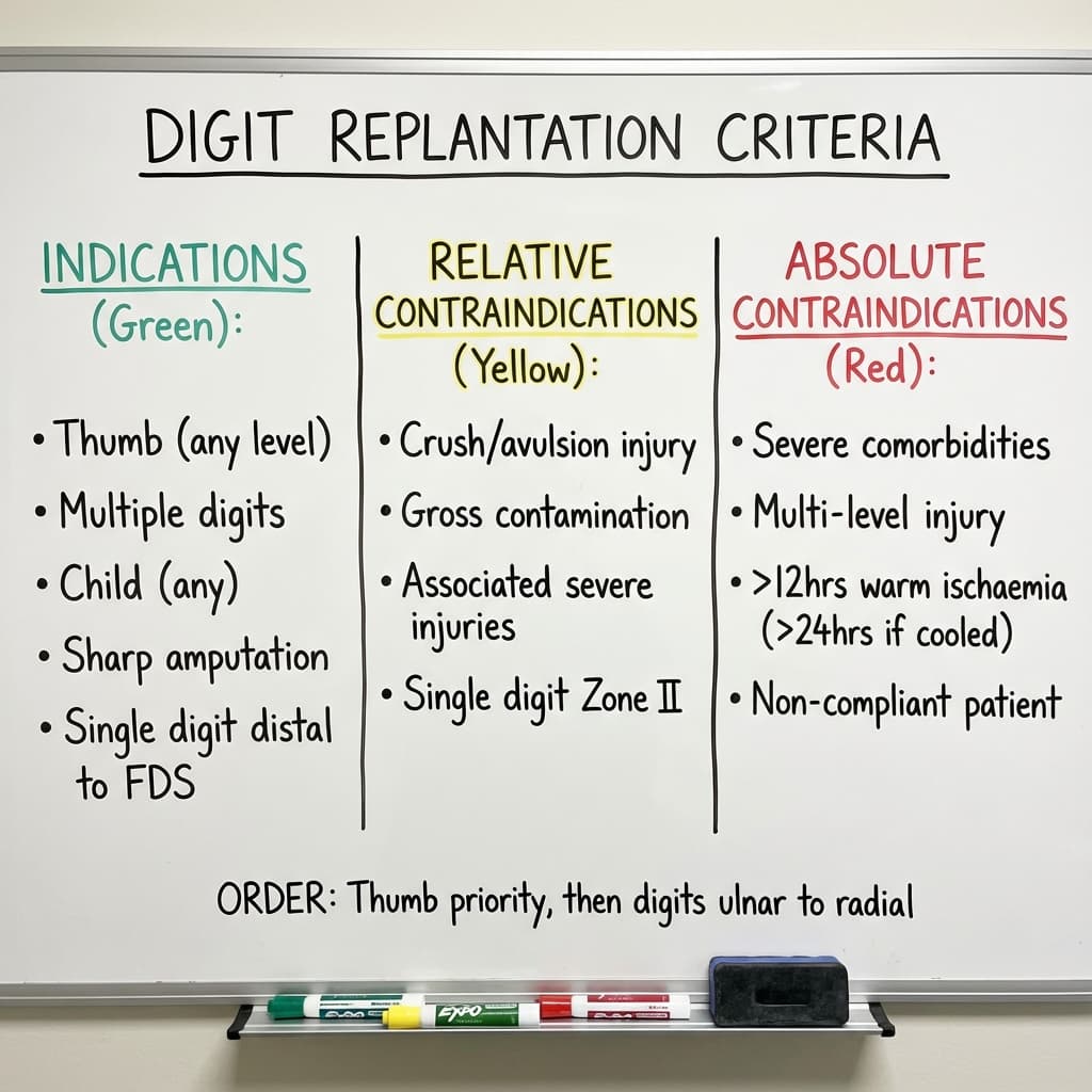 Digit Replantation Criteria