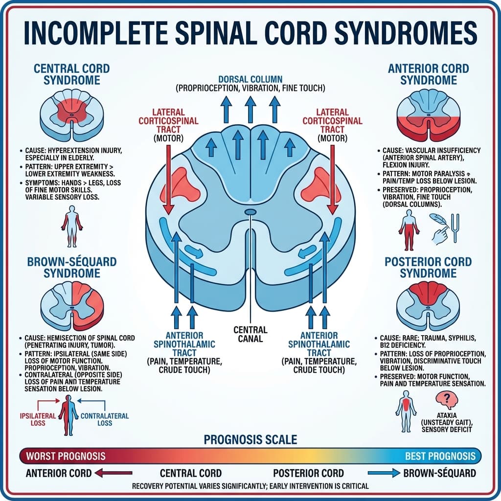 Incomplete Spinal Cord Syndromes