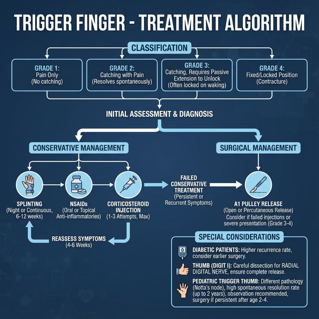 Trigger Finger Treatment Algorithm