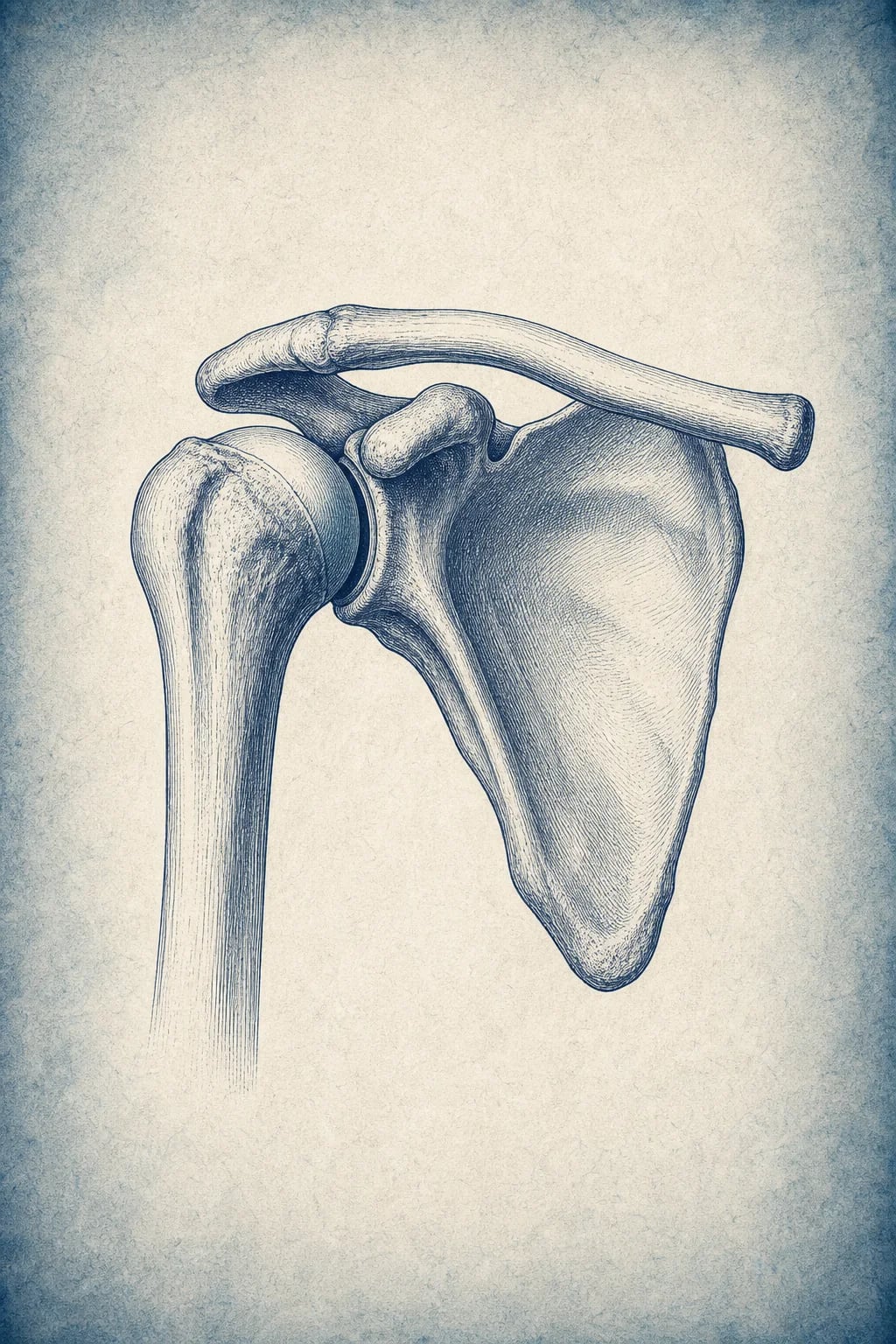 Engraving-style illustration of the shoulder joint
