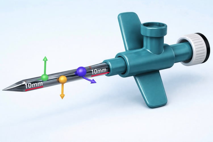Modified angiocatheter for multidirectional closed flexor-sheath irrigation