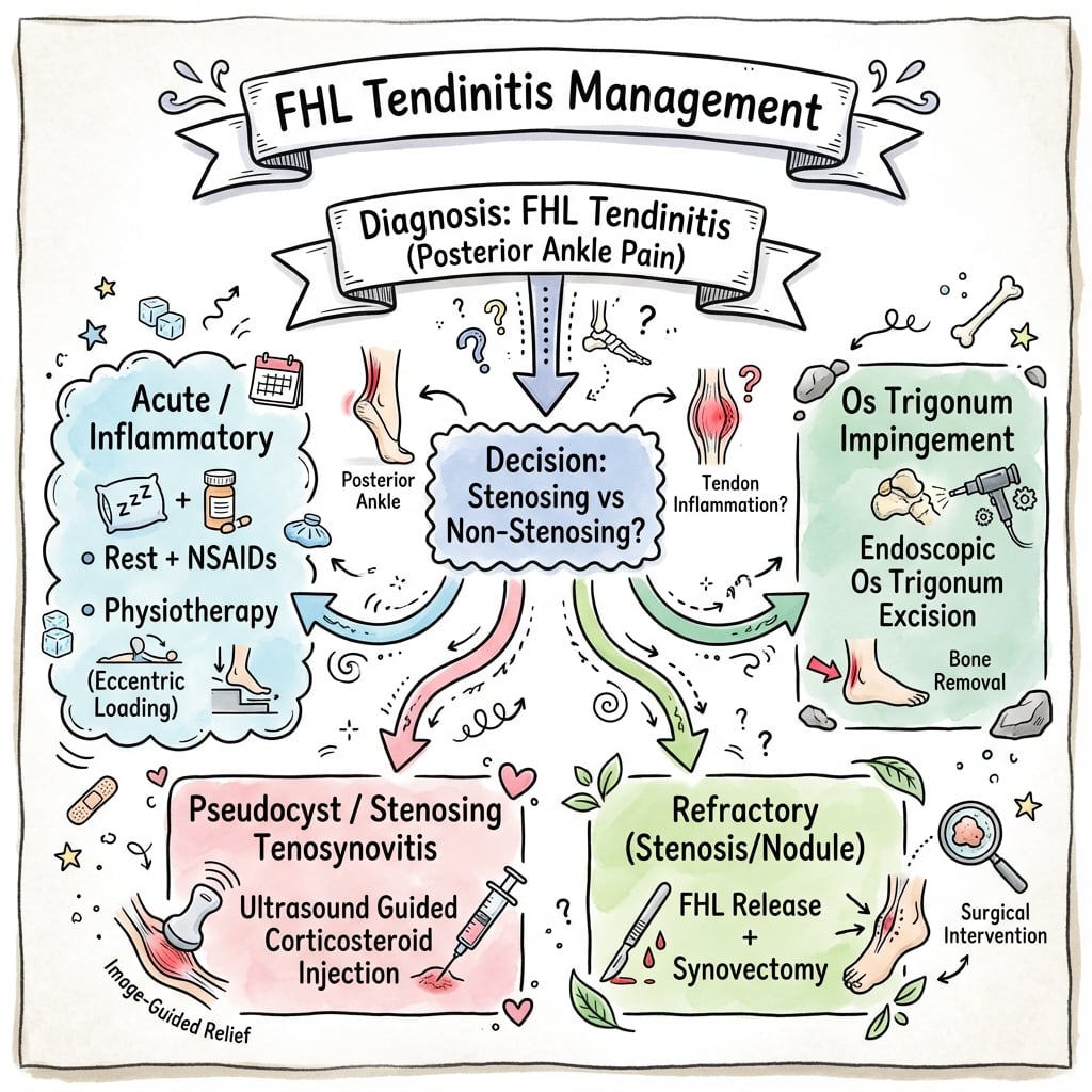 FHL tendinitis management algorithm