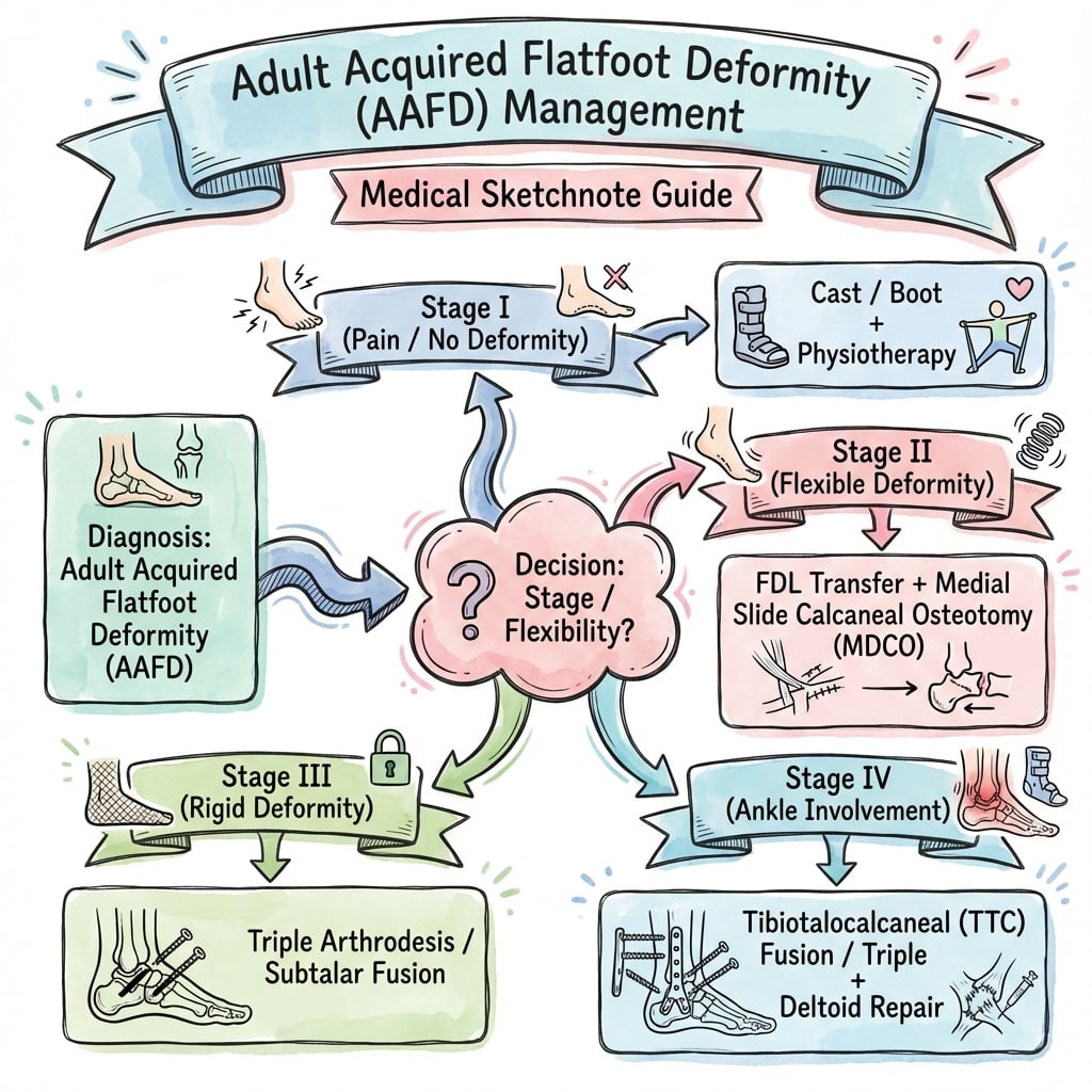 flatfoot deformity adult management algorithm