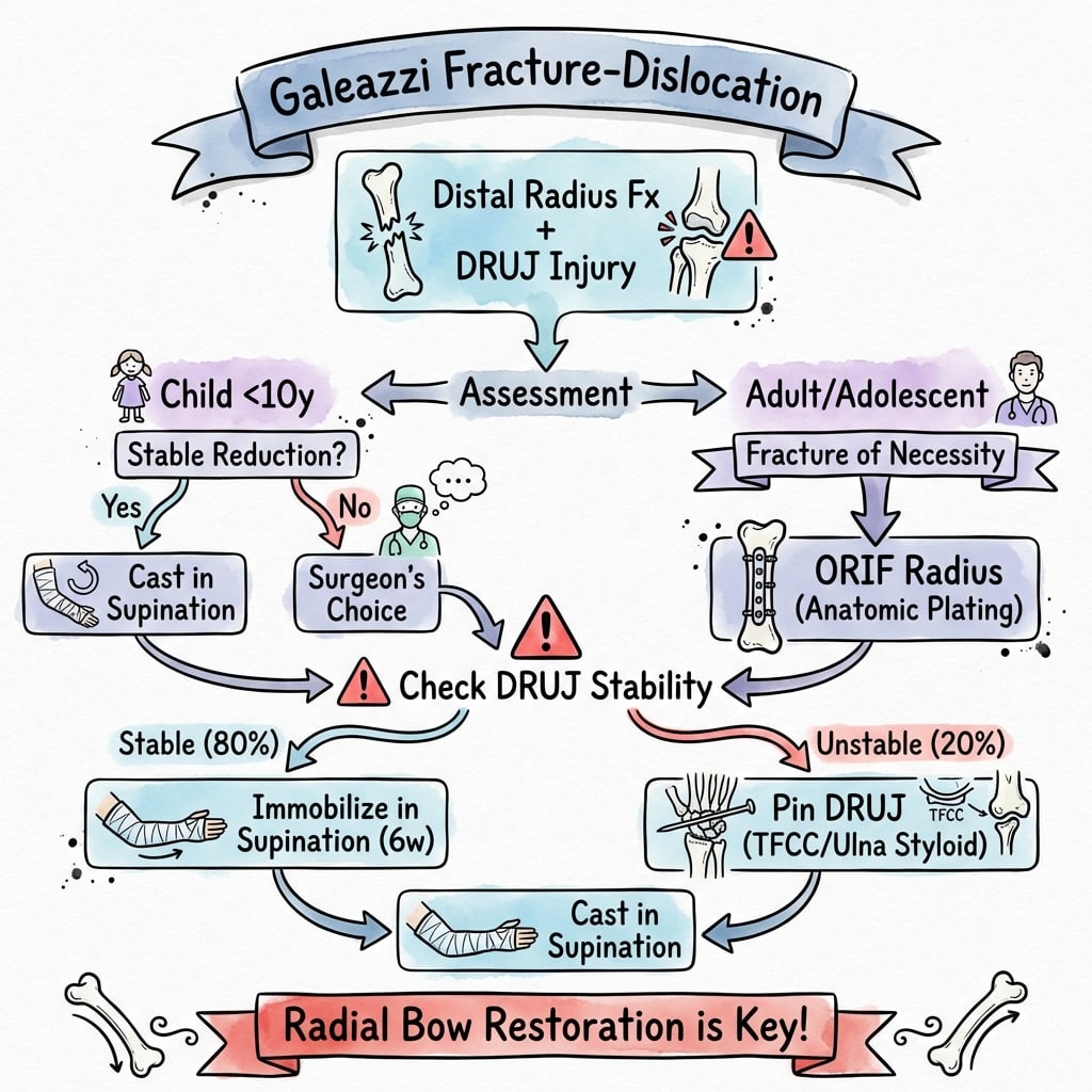 Galeazzi Fracture Management Algorithm