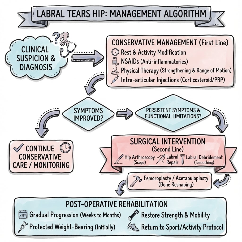 Management algorithm for Labral Tears Hip