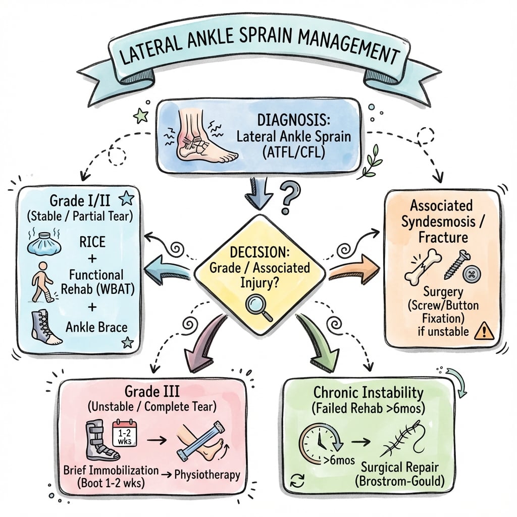 lateral ankle sprains management algorithm