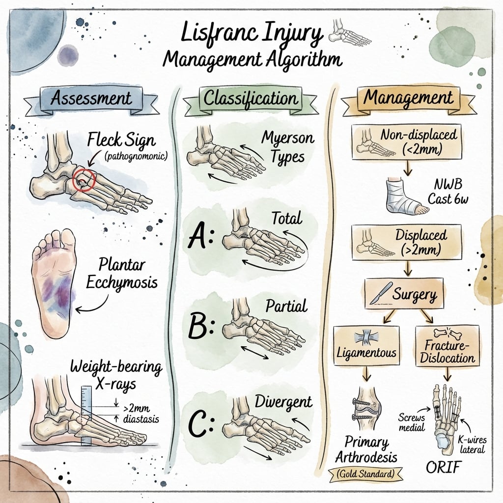 lisfranc injuries management algorithm