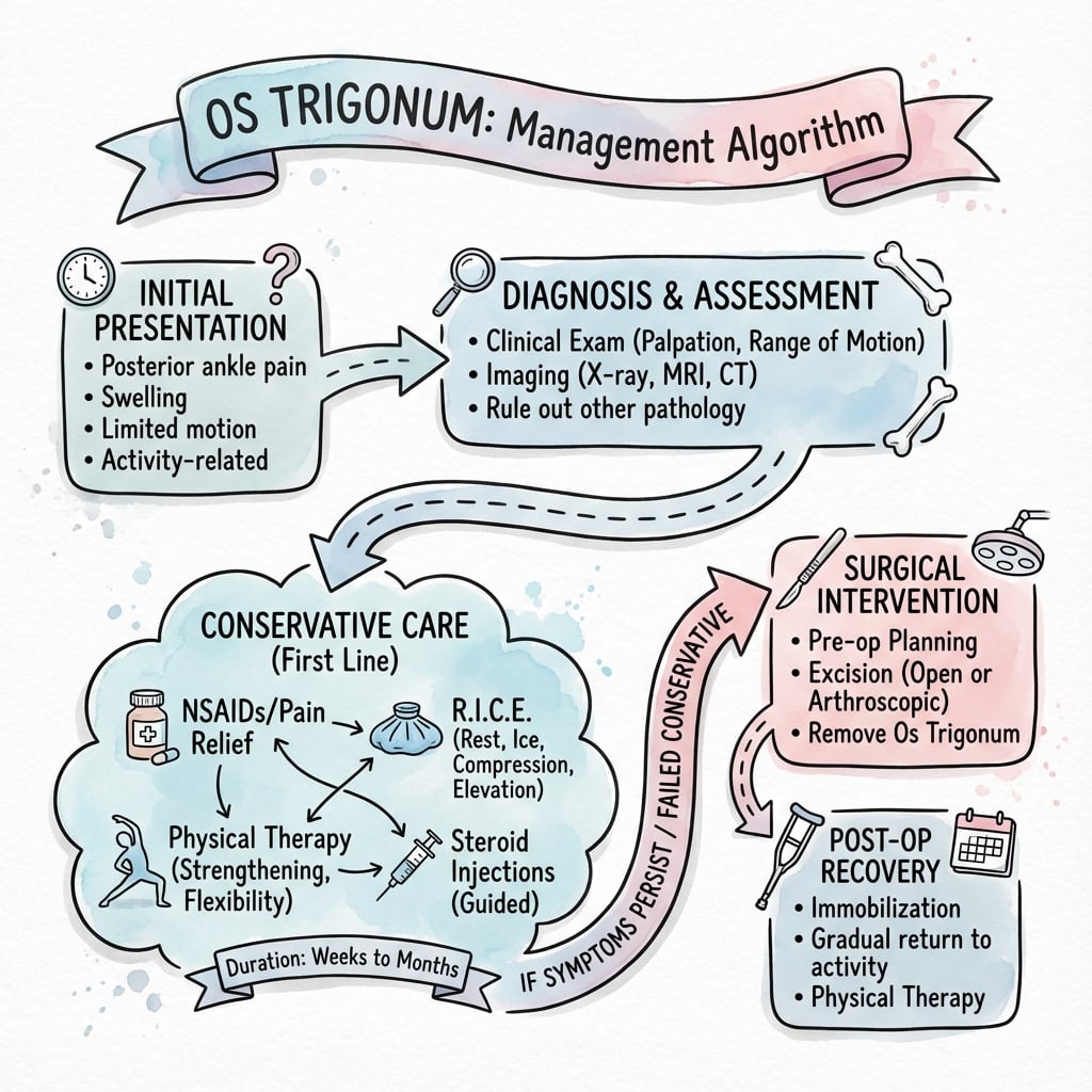 Management algorithm for Os Trigonum