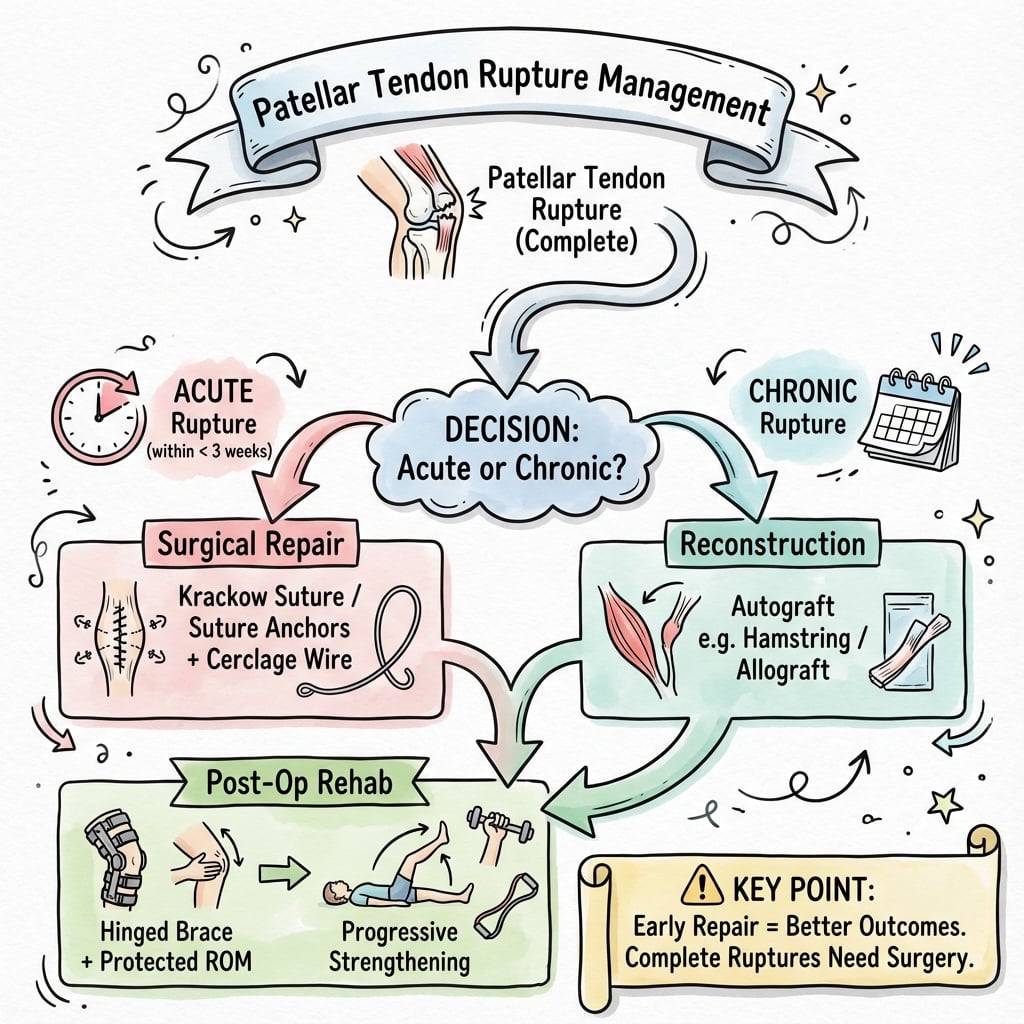 Management algorithm for Patellar Tendon Rupture