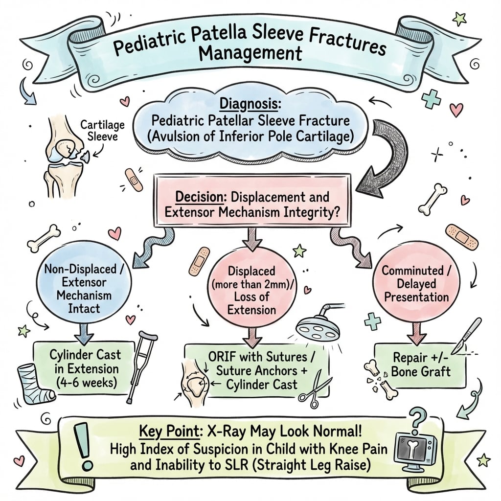 pediatric patella sleeve fractures management algorithm