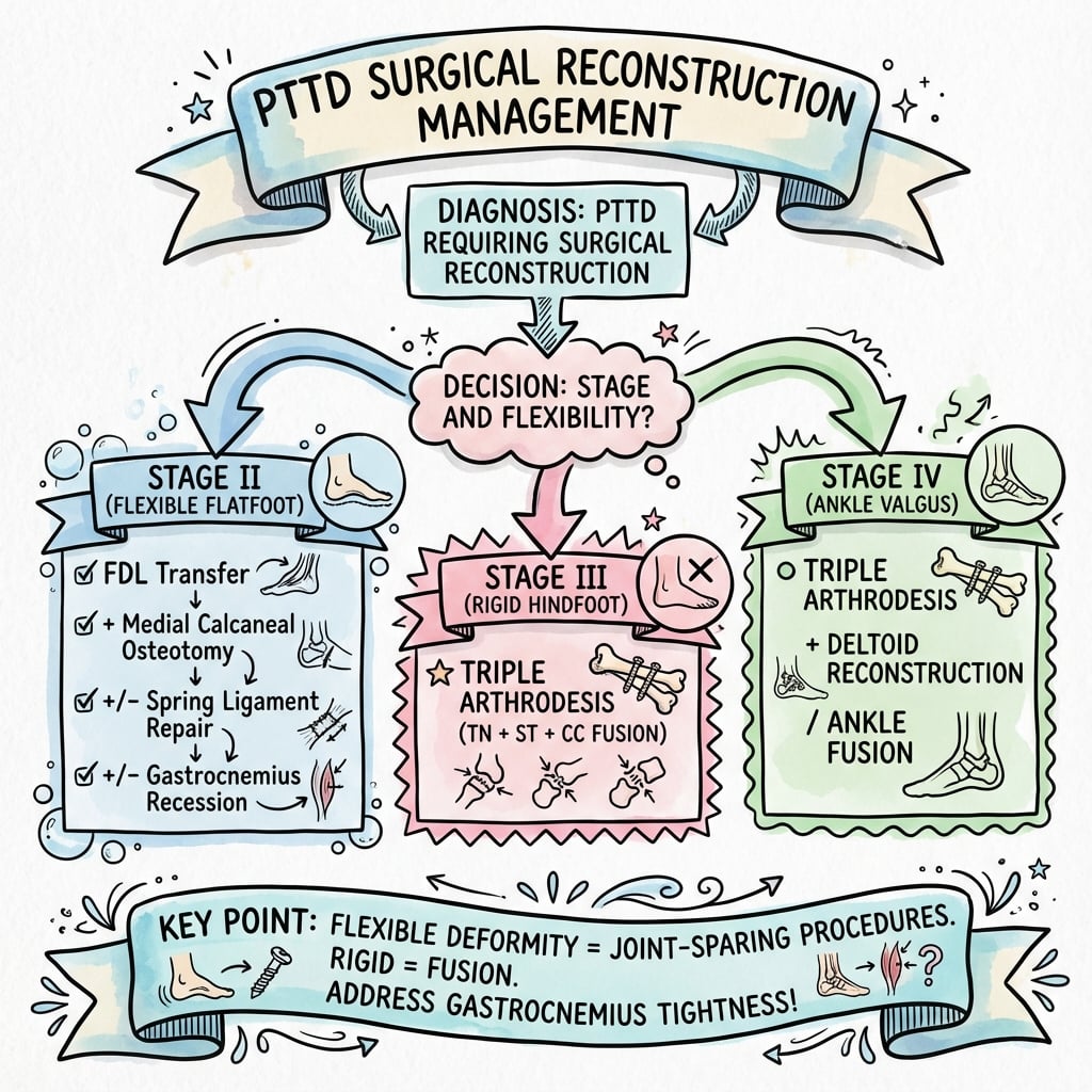 pttd surgical reconstruction management algorithm