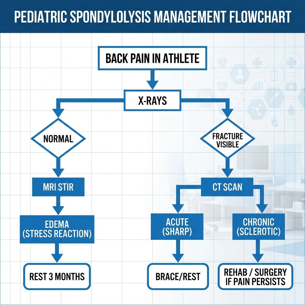 Management algorithm for pediatric spondylolysis