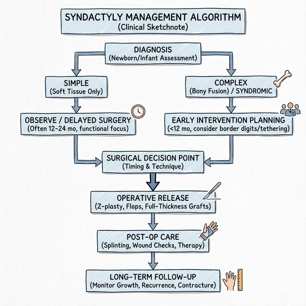 Management algorithm for Syndactyly