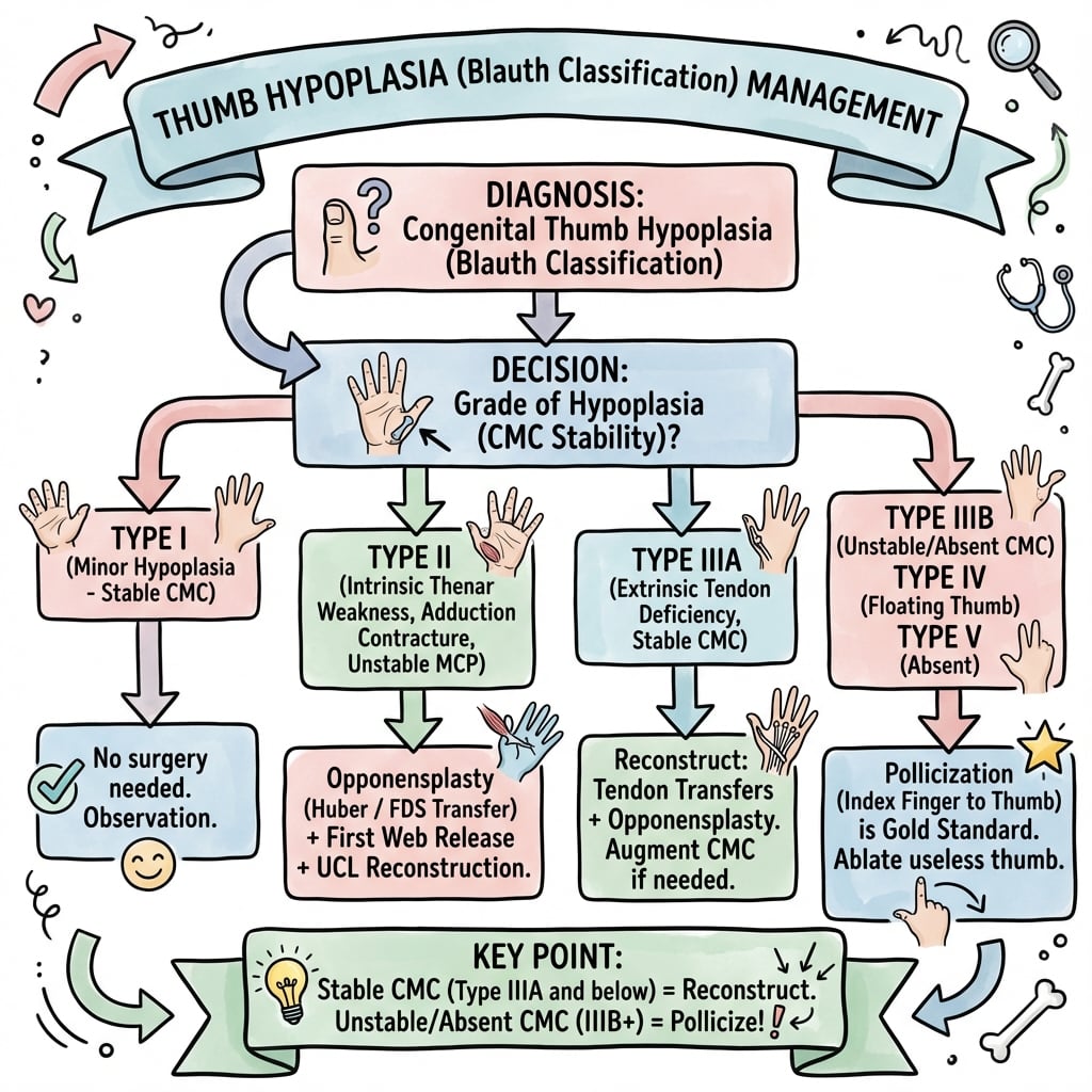 thumb hypoplasia management algorithm