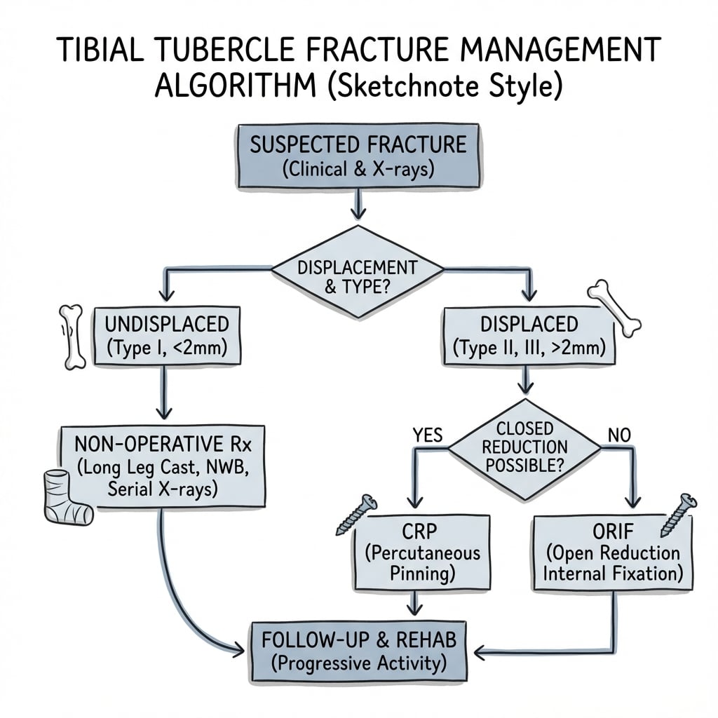 Management algorithm for Tibial Tubercle Fractures