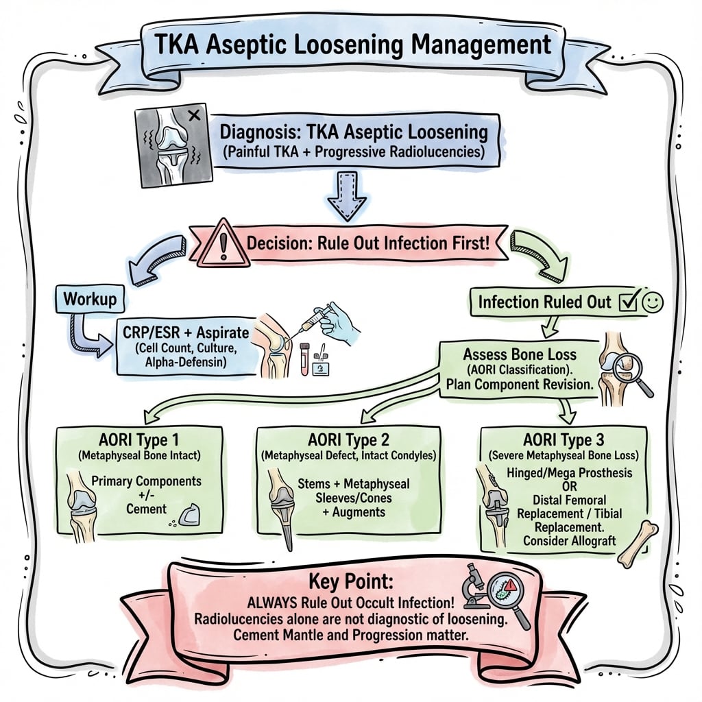 tka aseptic loosening management algorithm