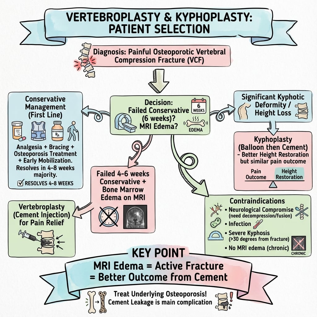 vertebroplasty kyphoplasty management algorithm