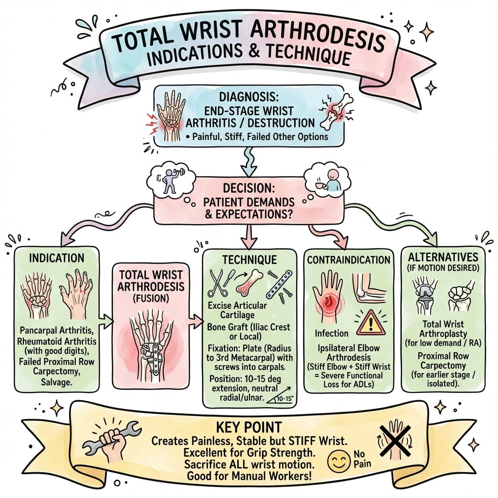 Wrist arthrodesis management algorithm