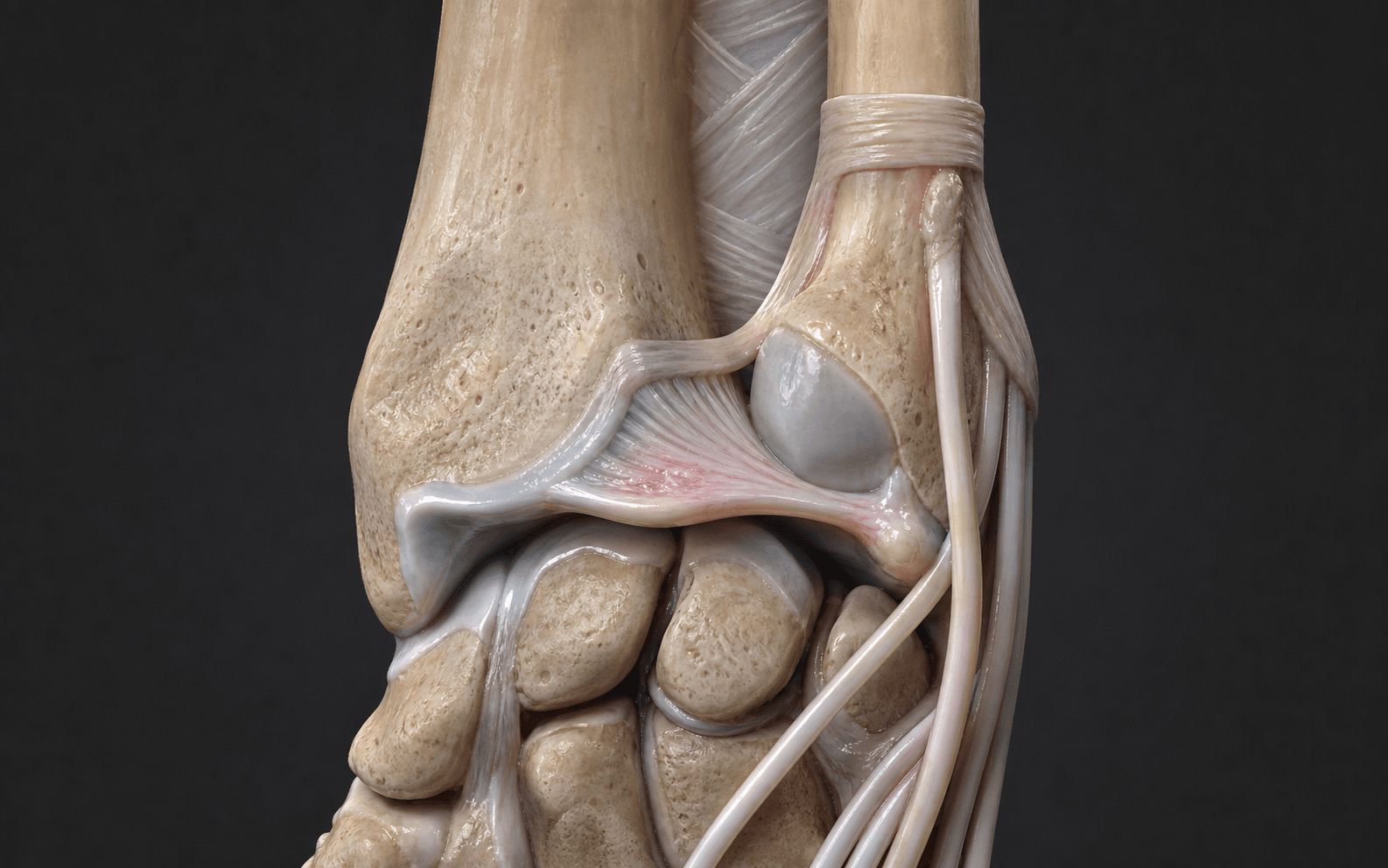 Anatomical render of the distal radioulnar joint