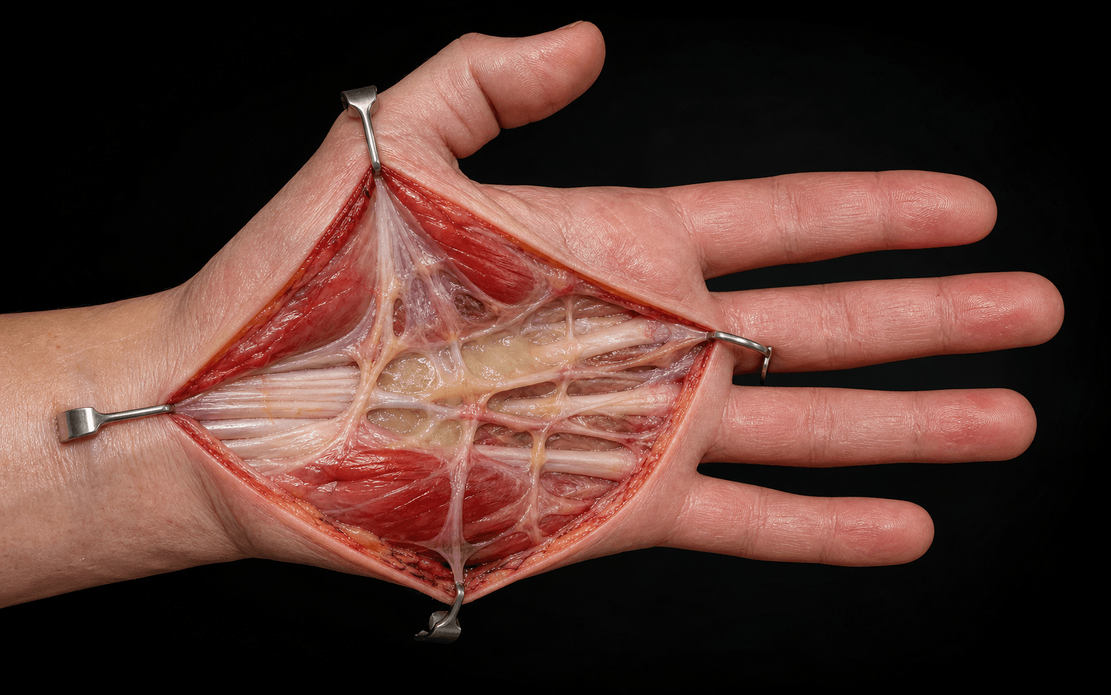 Intra-operative drainage of a deep hand-space infection