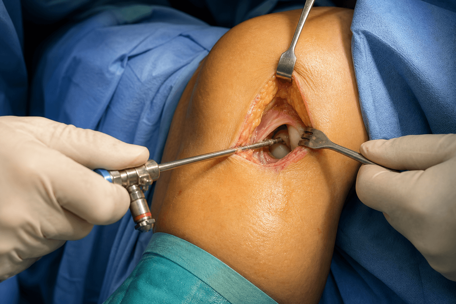 Knee arthroscopy portals