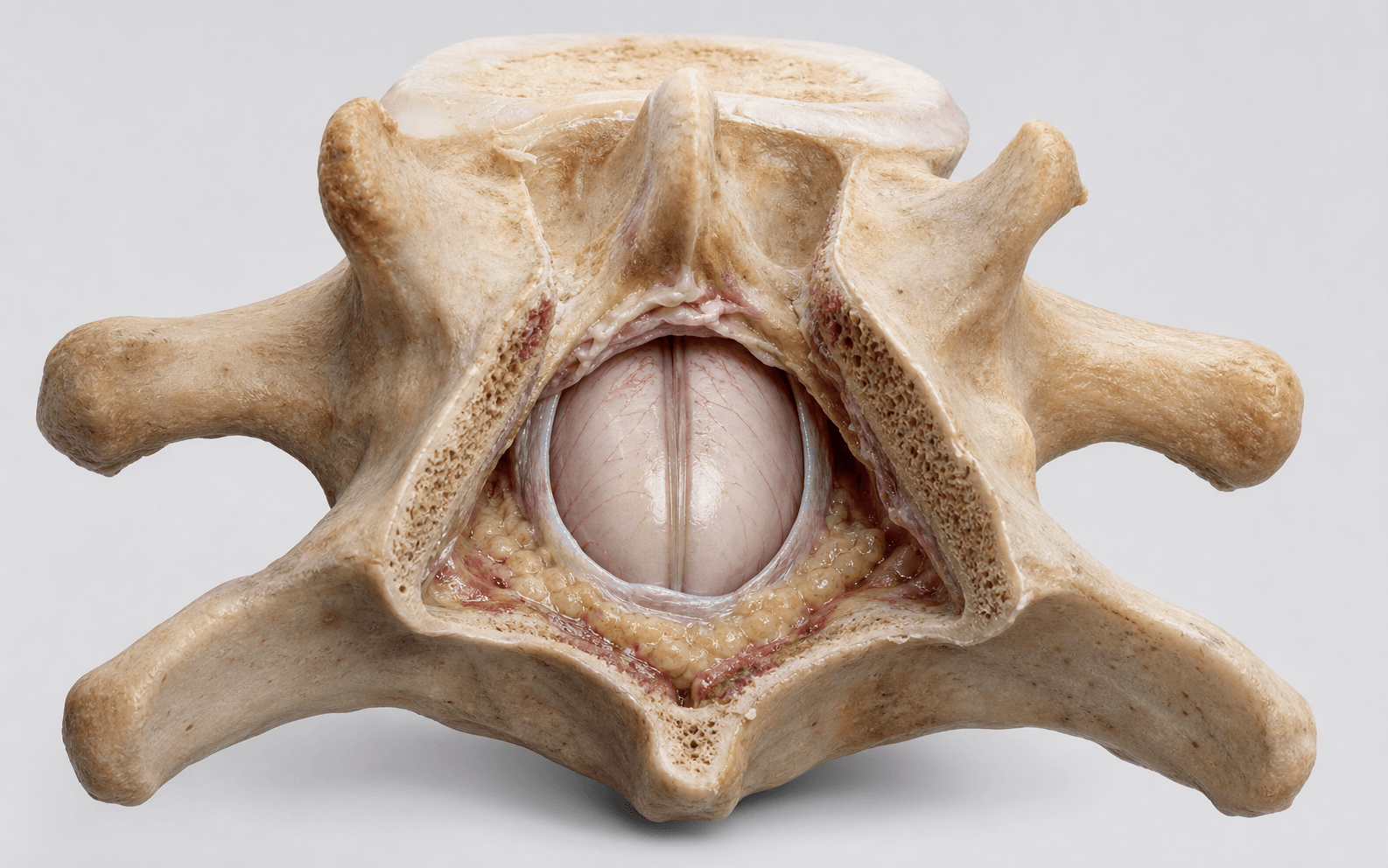 Spinal canal epidural space (axial)
