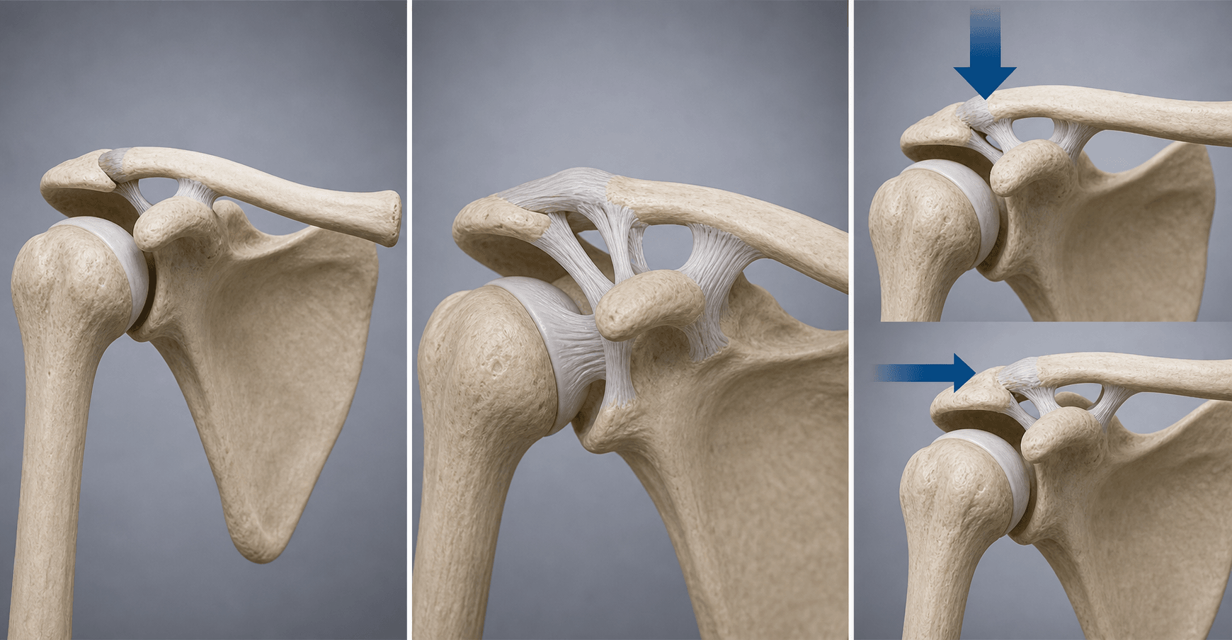 AC joint injuries visual summary for Anatomy and Biomechanics