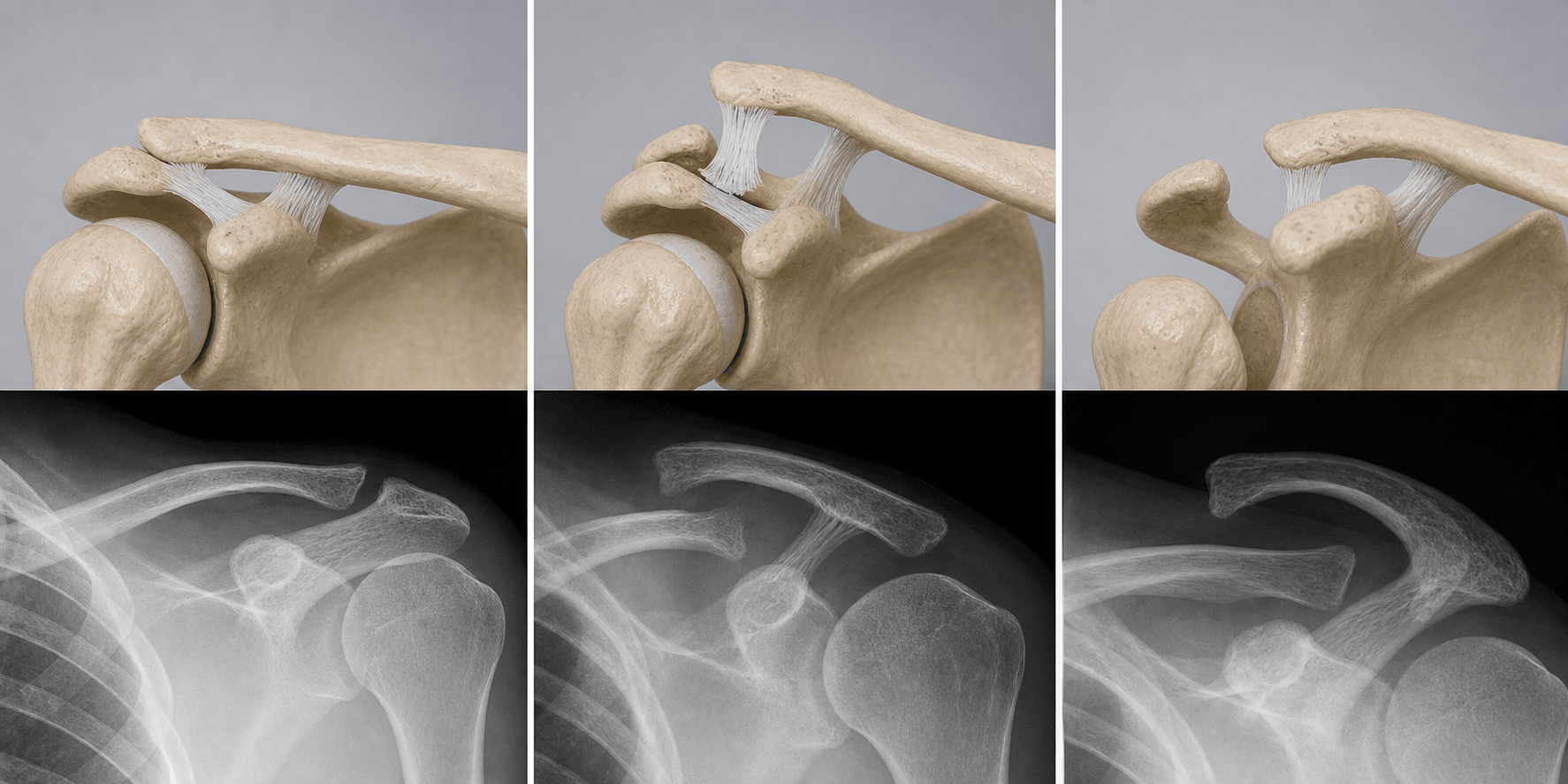 AC joint injuries visual summary for Classification Systems