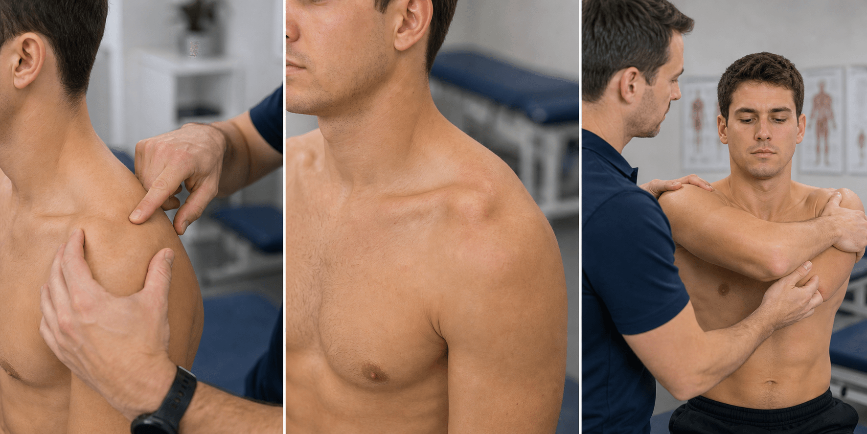 AC joint injuries visual summary for Clinical Presentation and Assessment