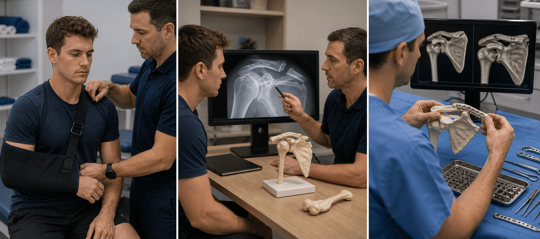 AC joint injuries visual summary for Management