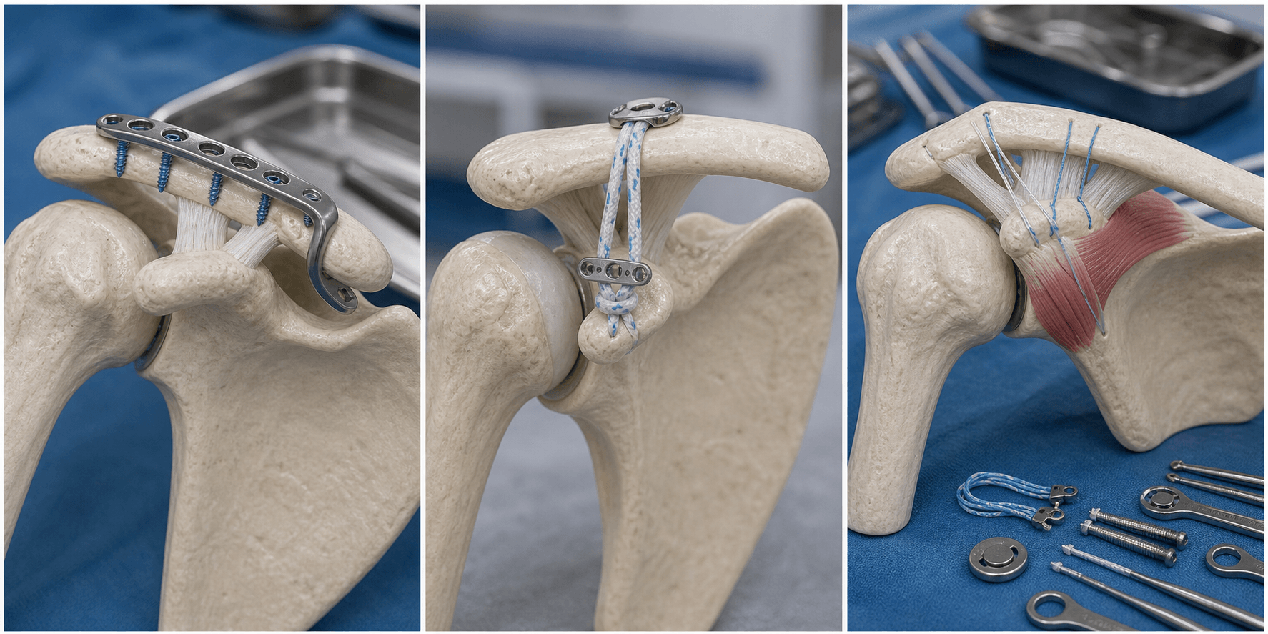AC joint injuries visual summary for Surgical Technique