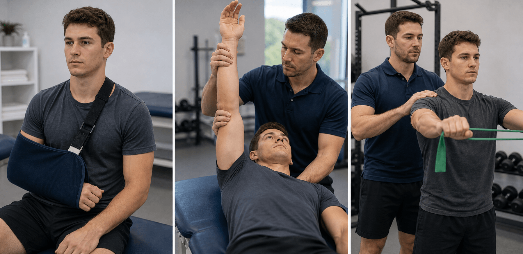 AC joint injuries visual summary for Postoperative Care and Rehabilitation
