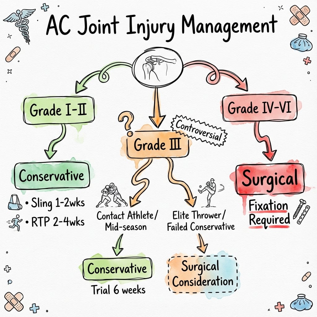 ac joint injuries athletic management algorithm