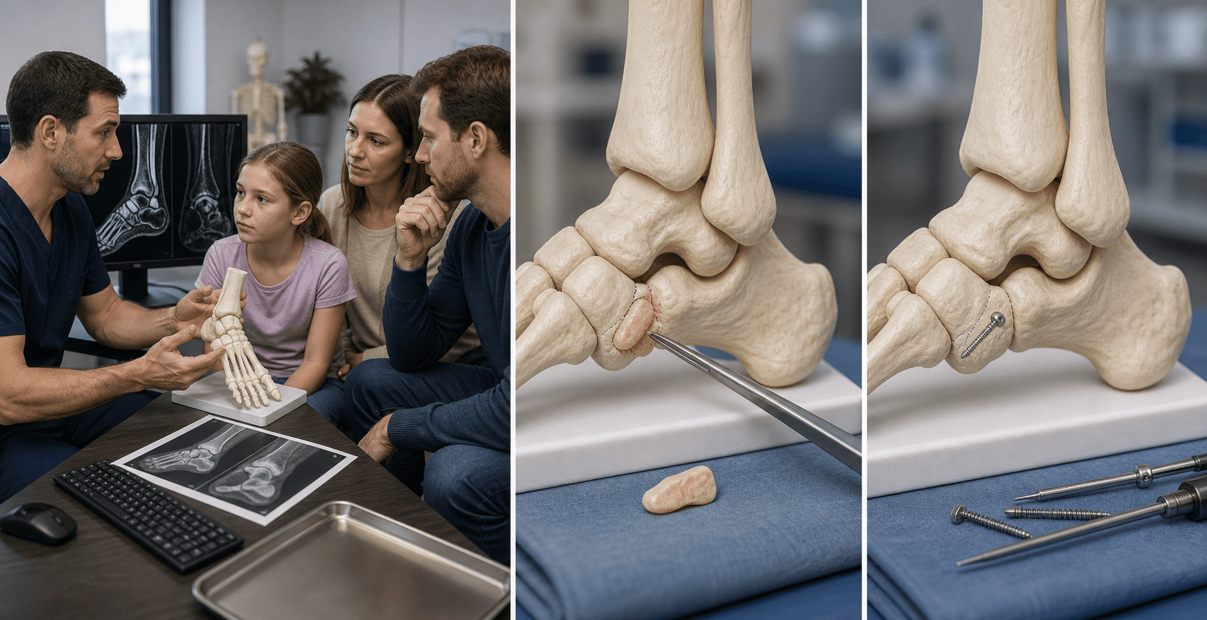 Accessory navicular visual summary for Clinical Controversies: Fusion vs Excision