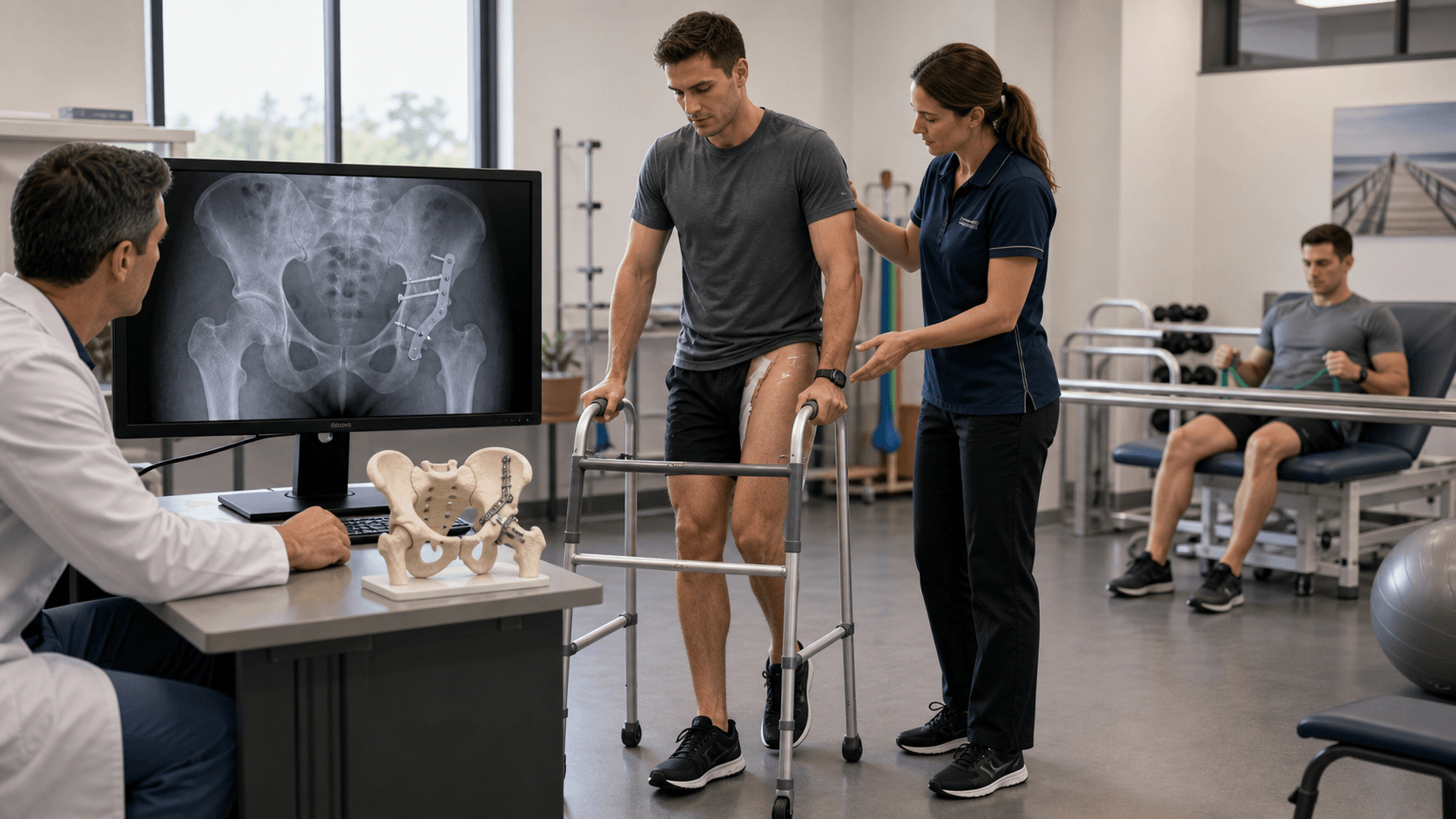 Acetabular fractures visual summary for Postoperative Care