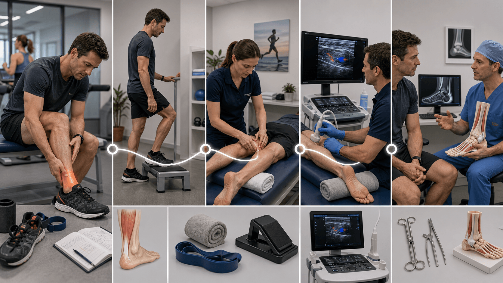 Achilles tendinopathy visual summary for Management Algorithm