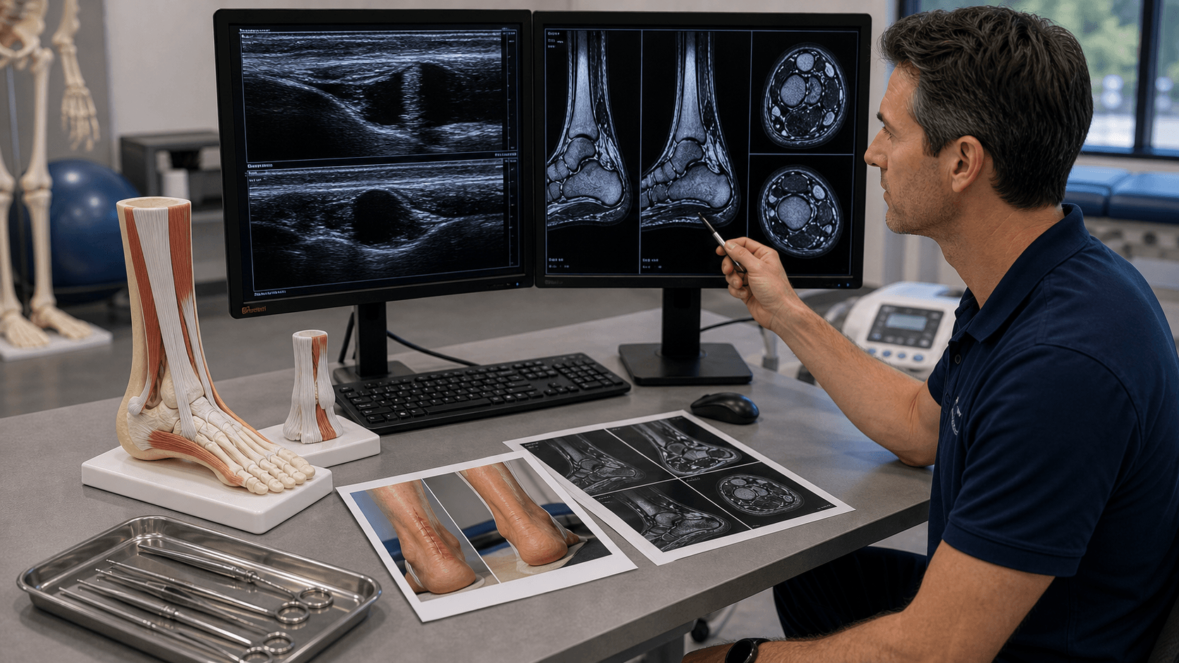 Achilles tendon rupture visual summary for Clinical Imaging