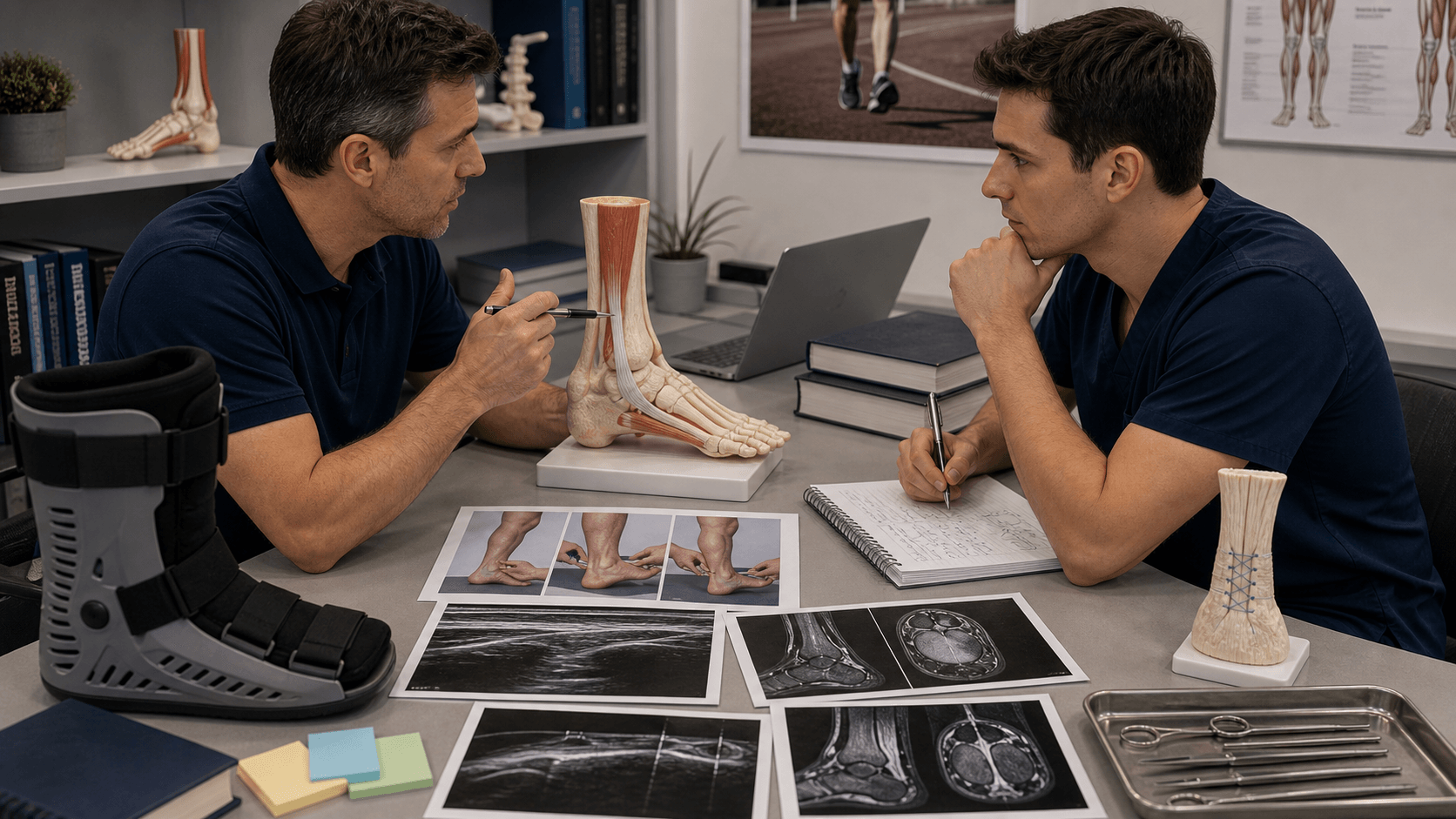 Achilles tendon rupture visual summary for MCQ Practice Points