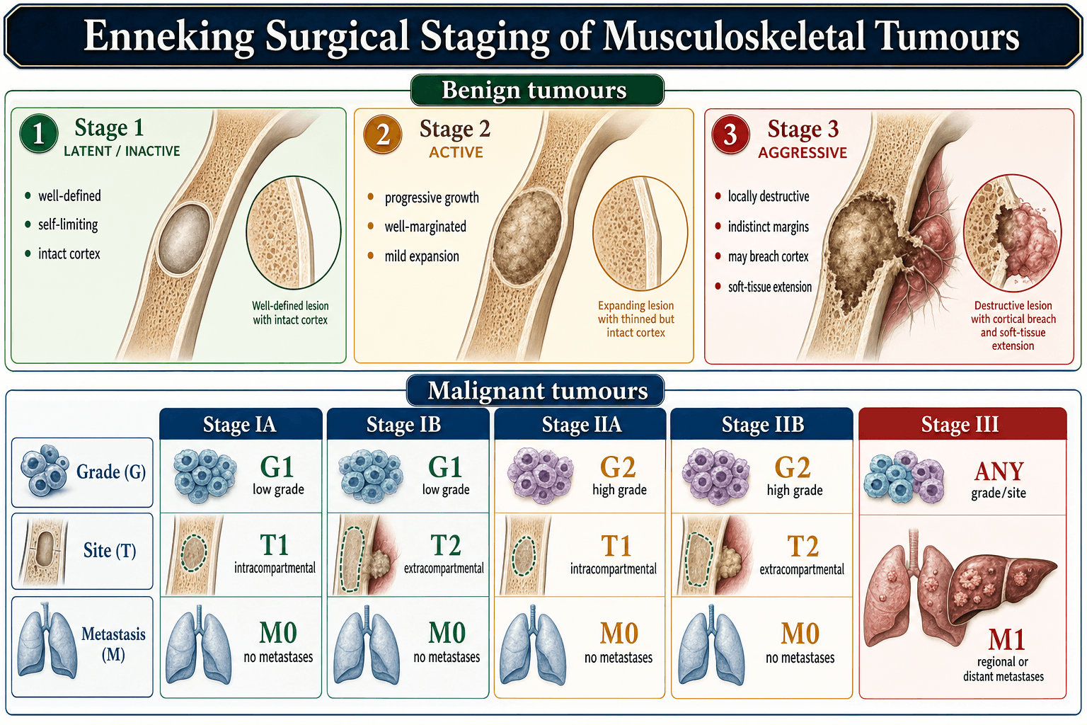 Enneking surgical staging of musculoskeletal tumours