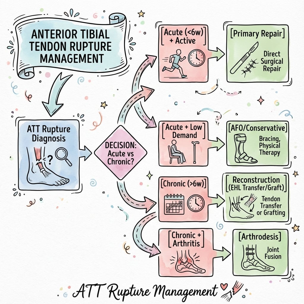 Management algorithm for Anterior Tibial Tendon Rupture